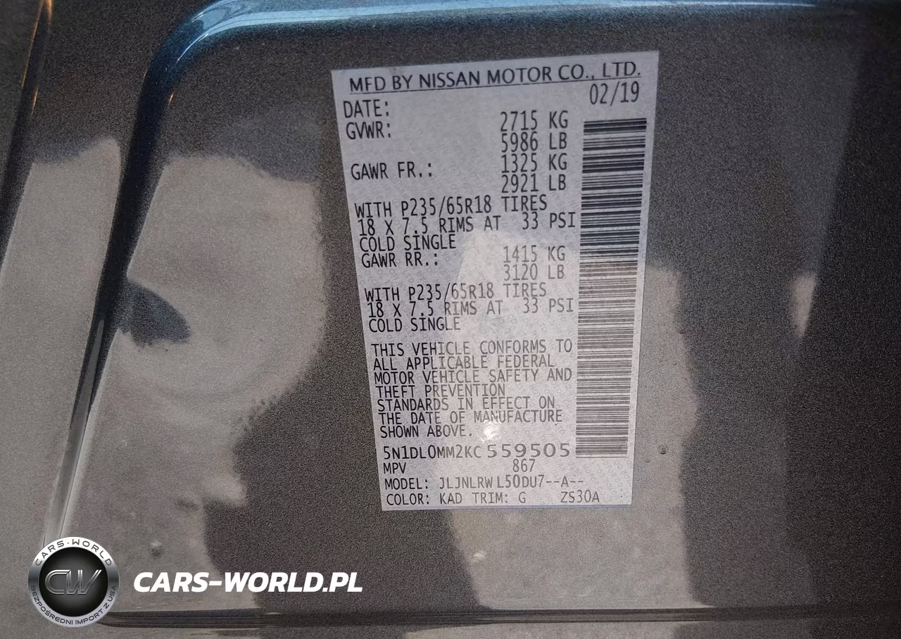 2019 Infiniti Qx60 Luxe VIN:5N1DL0MM2KC559505 - 9