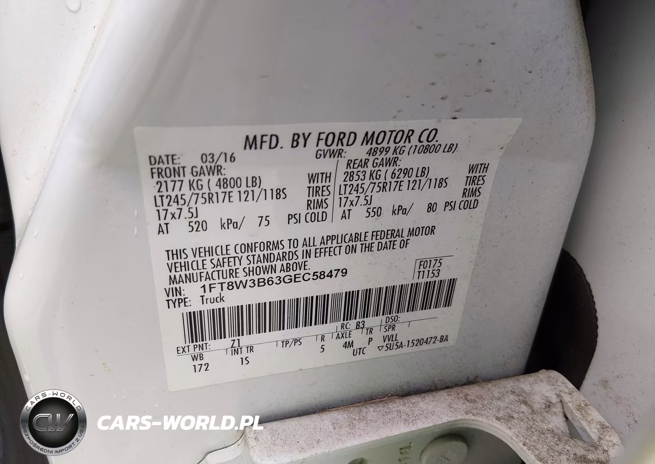 2016 Ford F-350 Xl VIN:1FT8W3B63GEC58479 - 9