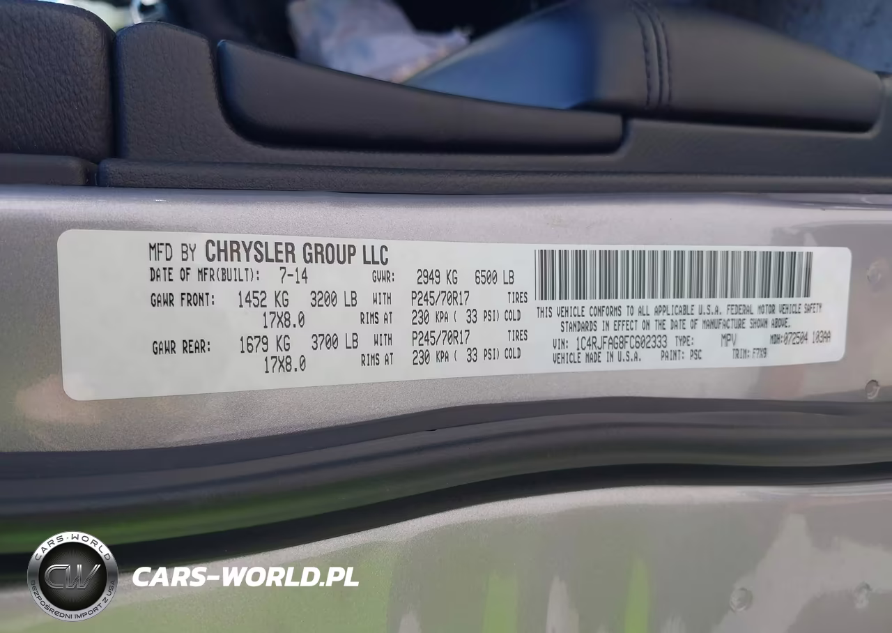 2015 Jeep Grand Cherokee Laredo VIN:1C4RJFAG8FC602333 - 9