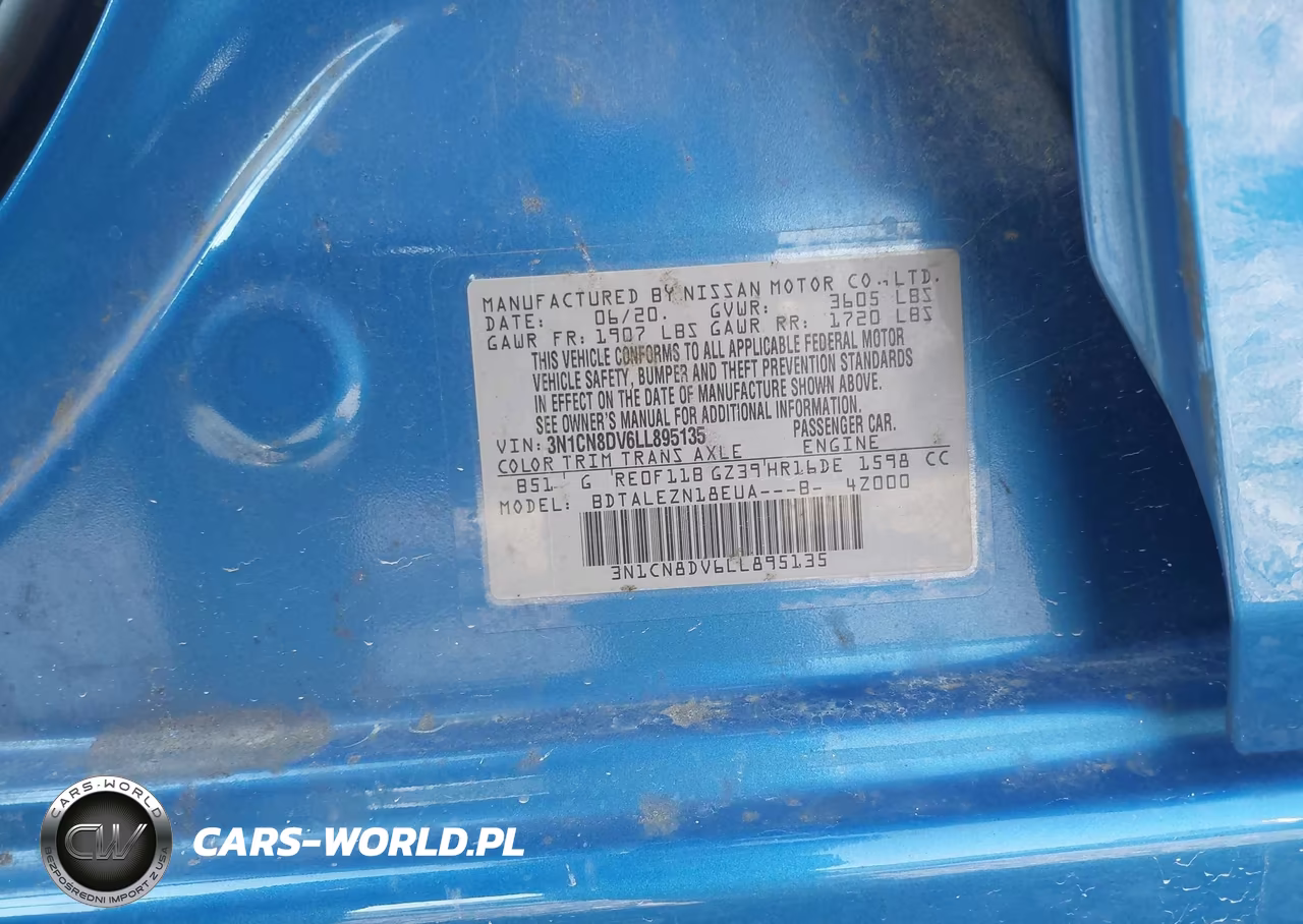 2020 Nissan Versa S Xtronic Cvt VIN:3N1CN8DV6LL895135 - 9