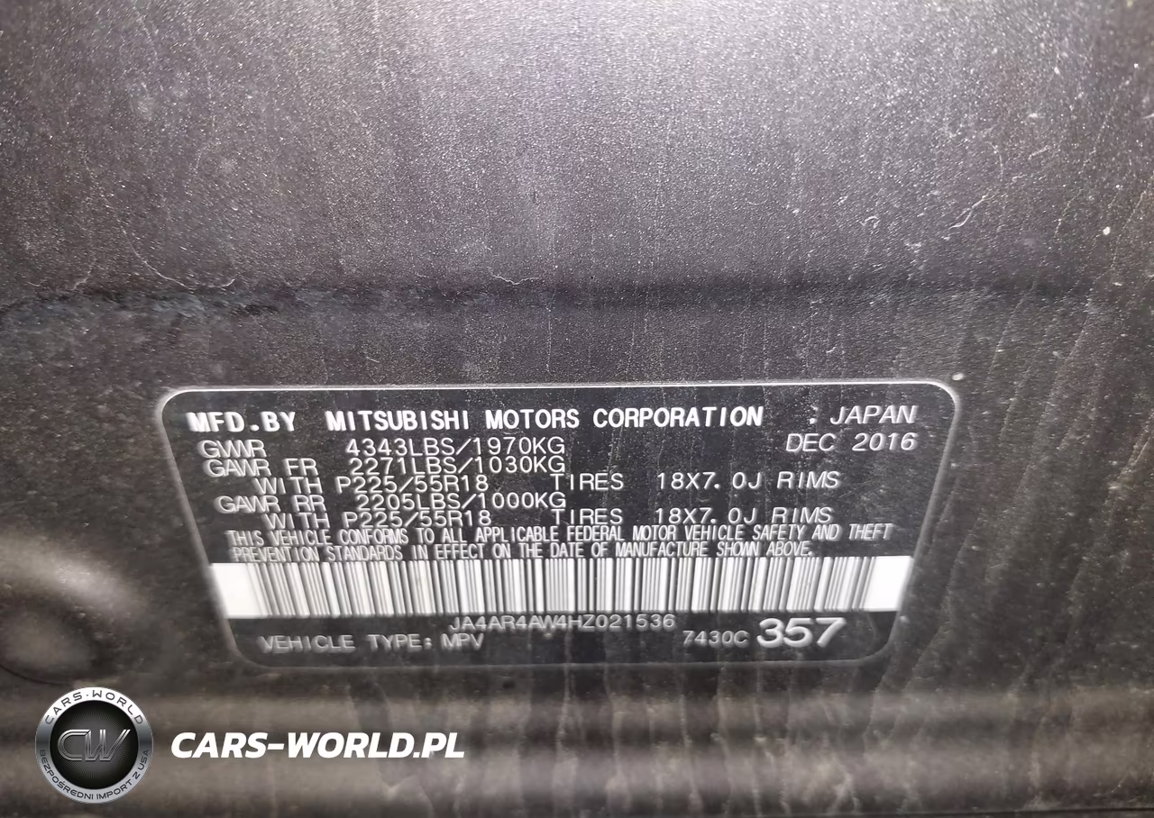 2017 Mitsubishi Outlander Sport 2.4 Sel VIN:JA4AR4AW4HZ021536 - 9
