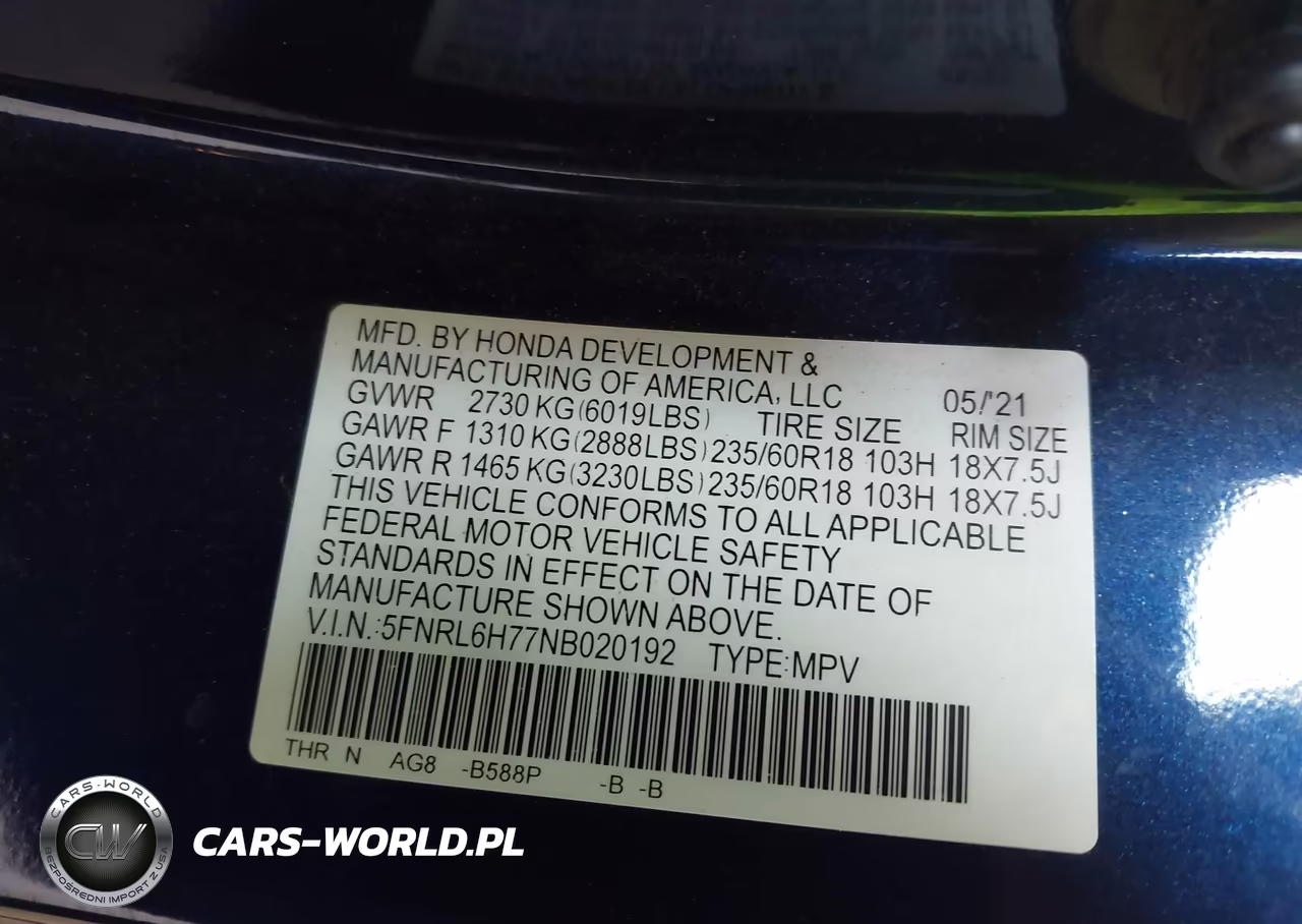 2022 Honda Odyssey Ex-L VIN:5FNRL6H77NB020192 - 9