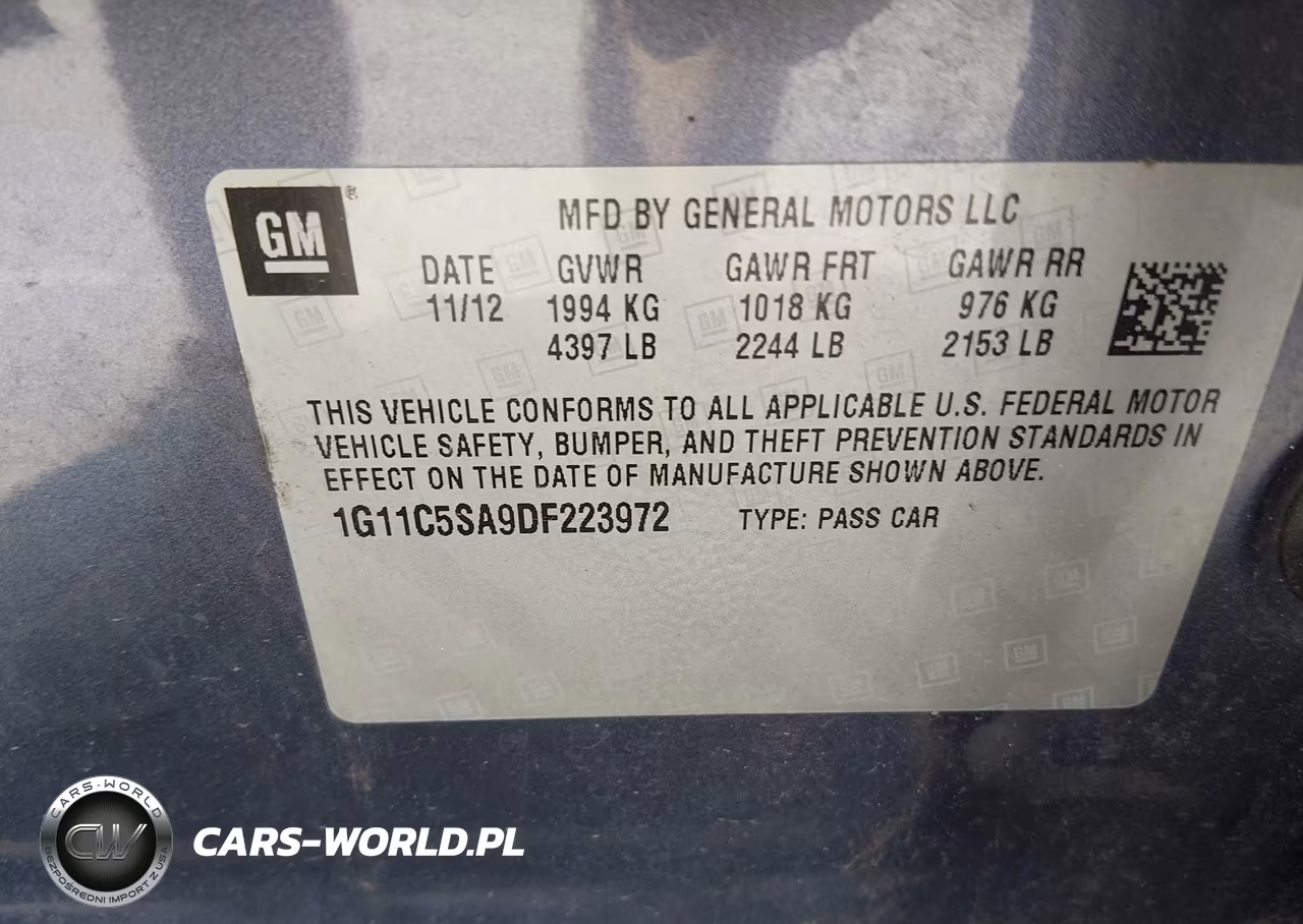2013 Chevrolet Malibu 1Lt VIN:1G11C5SA9DF223972 - 9