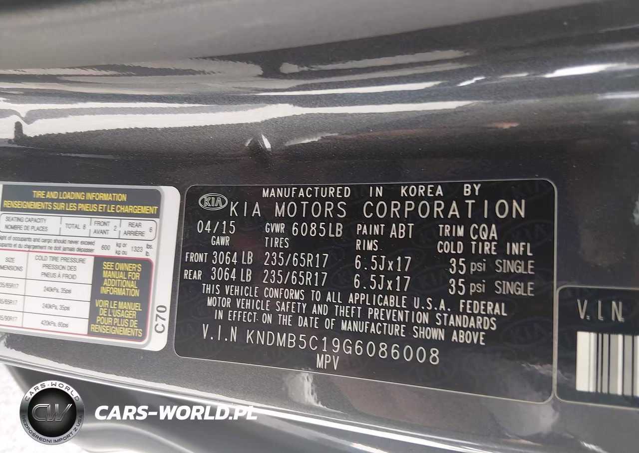 2016 Kia Sedona Lx VIN:KNDMB5C19G6086008 - 9