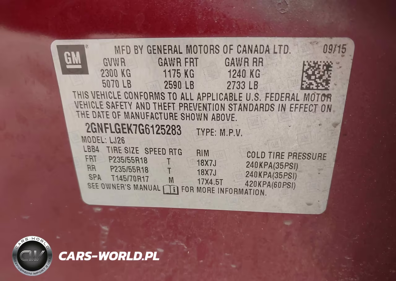 2016 Chevrolet Equinox Ltz VIN:2GNFLGEK7G6125283 - 9