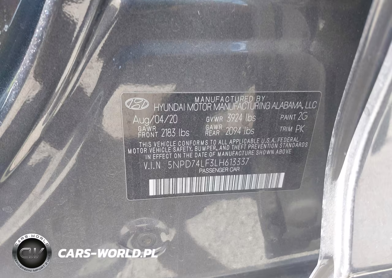 2020 Hyundai Elantra Se VIN:5NPD74LF3LH613337 - 9