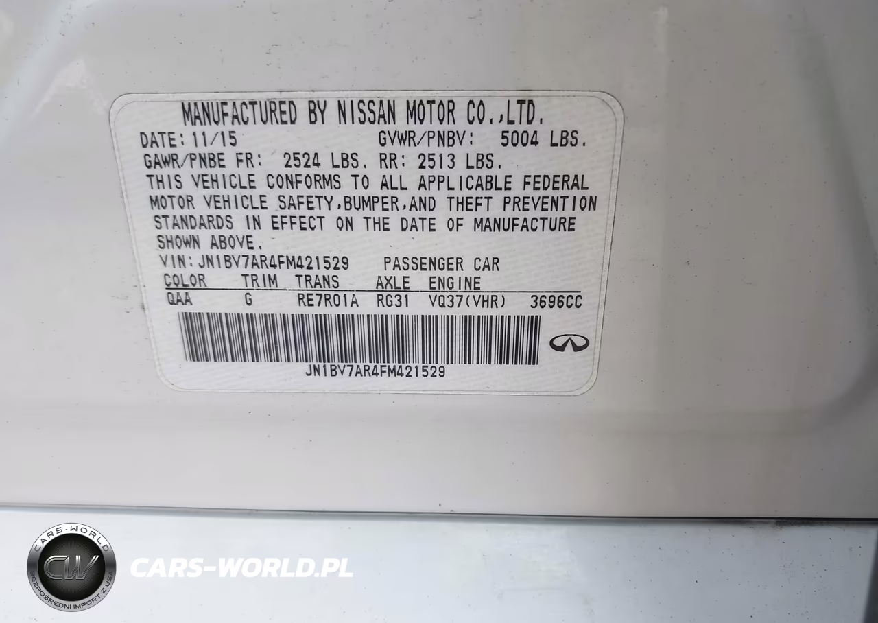 2015 Infiniti Q50 Premium VIN:JN1BV7AR4FM421529 - 9