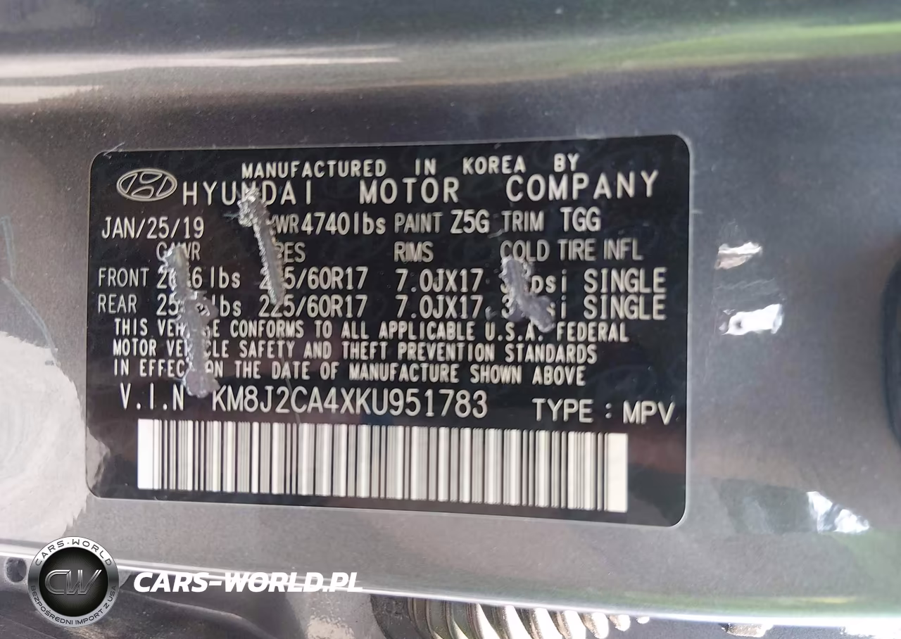 2019 Hyundai Tucson Se VIN:KM8J2CA4XKU951783 - 9