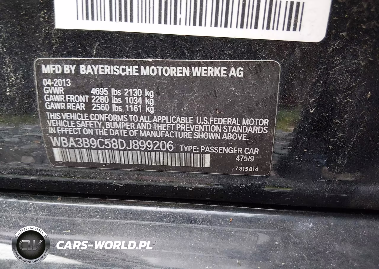 2013 BMW 335I xDrive VIN:WBA3B9C58DJ899206 - 9