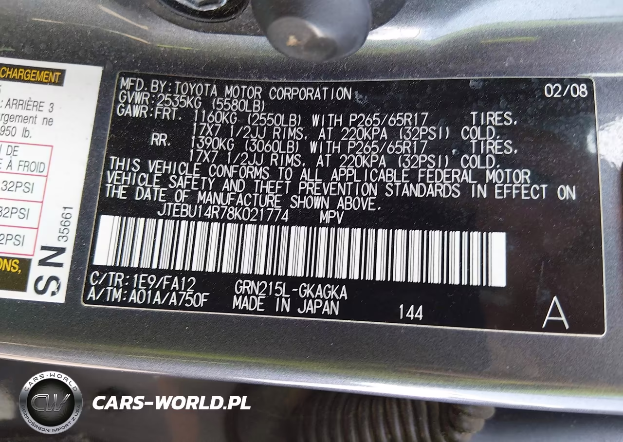 2008 Toyota 4Runner Sr5 V6 VIN:JTEBU14R78K021774 - 9