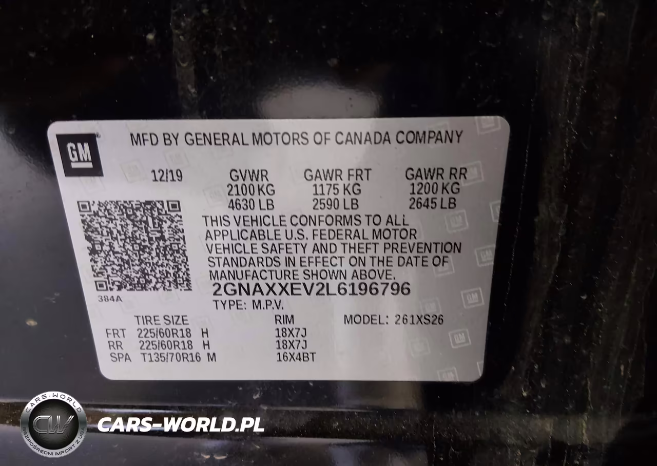 2020 Chevrolet Equinox Awd Premier 1.5L Turbo VIN:2GNAXXEV2L6196796 - 9