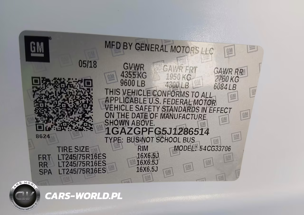 2018 Chevrolet Express 3500 Lt VIN:1GAZGPFG5J1286514 - 9