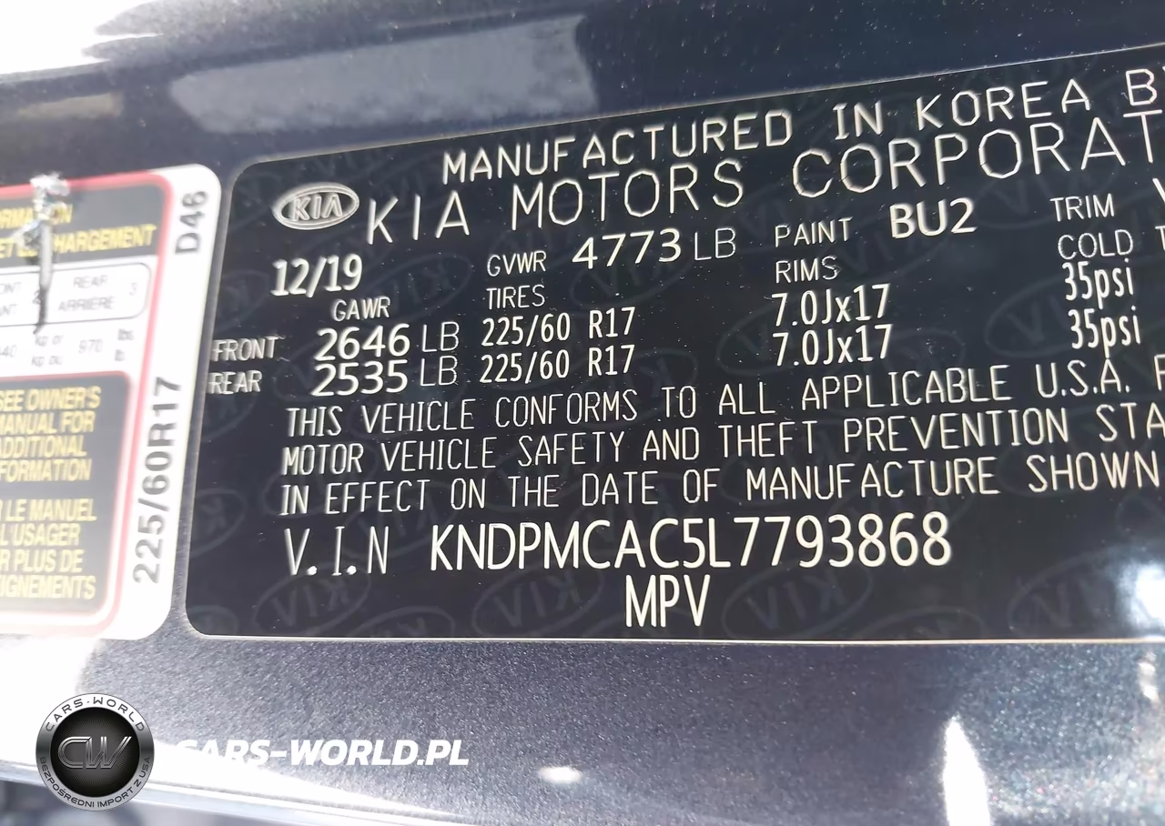 2020 Kia Sportage Lx VIN:KNDPMCAC5L7793868 - 9