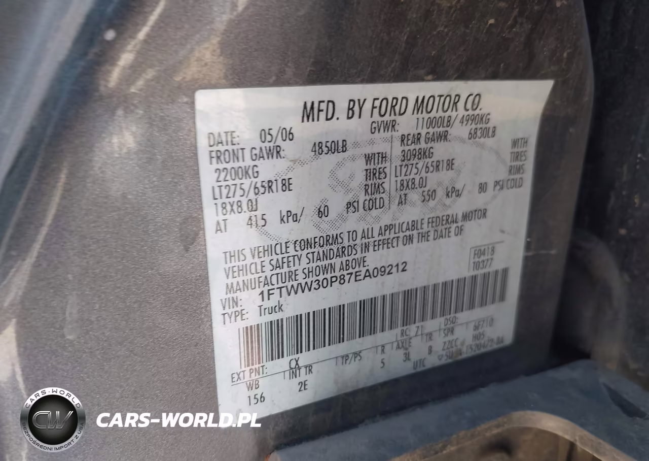 2007 Ford F-350 Lariat-Xl-Xlt VIN:1FTWW30P87EA09212 - 8