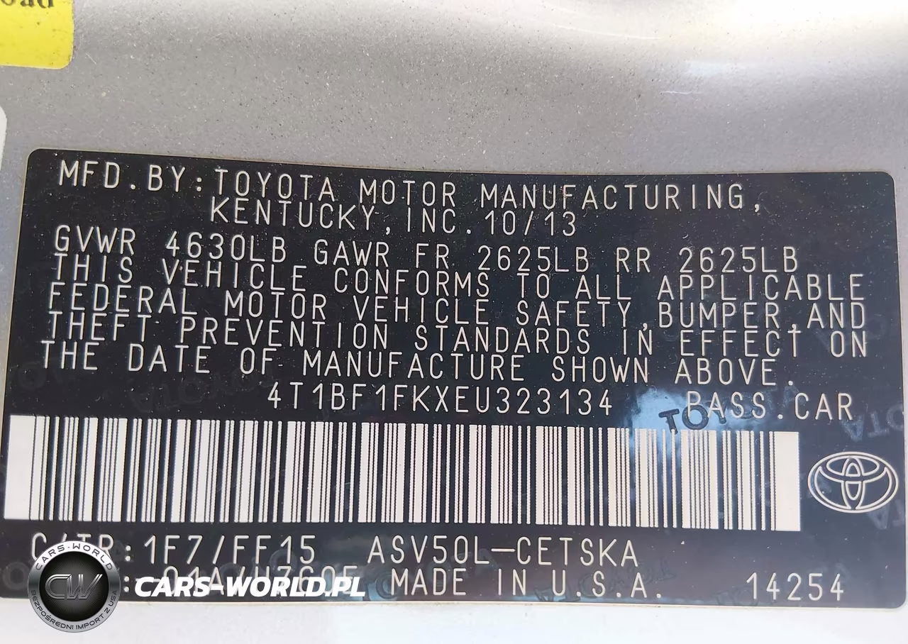2014 Toyota Camry Se VIN:4T1BF1FKXEU323134 - 9