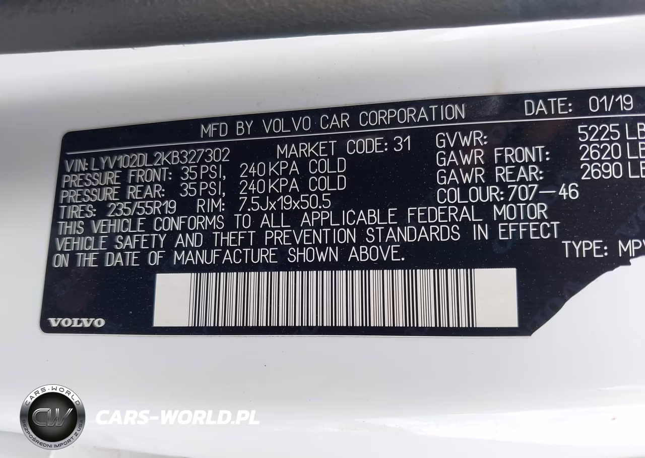 2019 Volvo Xc60 T5 Inscription VIN:LYV102DL2KB327302 - 9