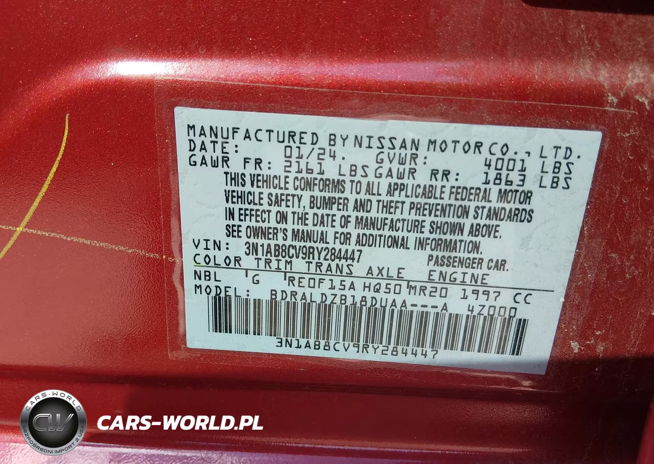 2024 Nissan Sentra Sv Xtronic Cvt VIN:3N1AB8CV9RY284447 - 9