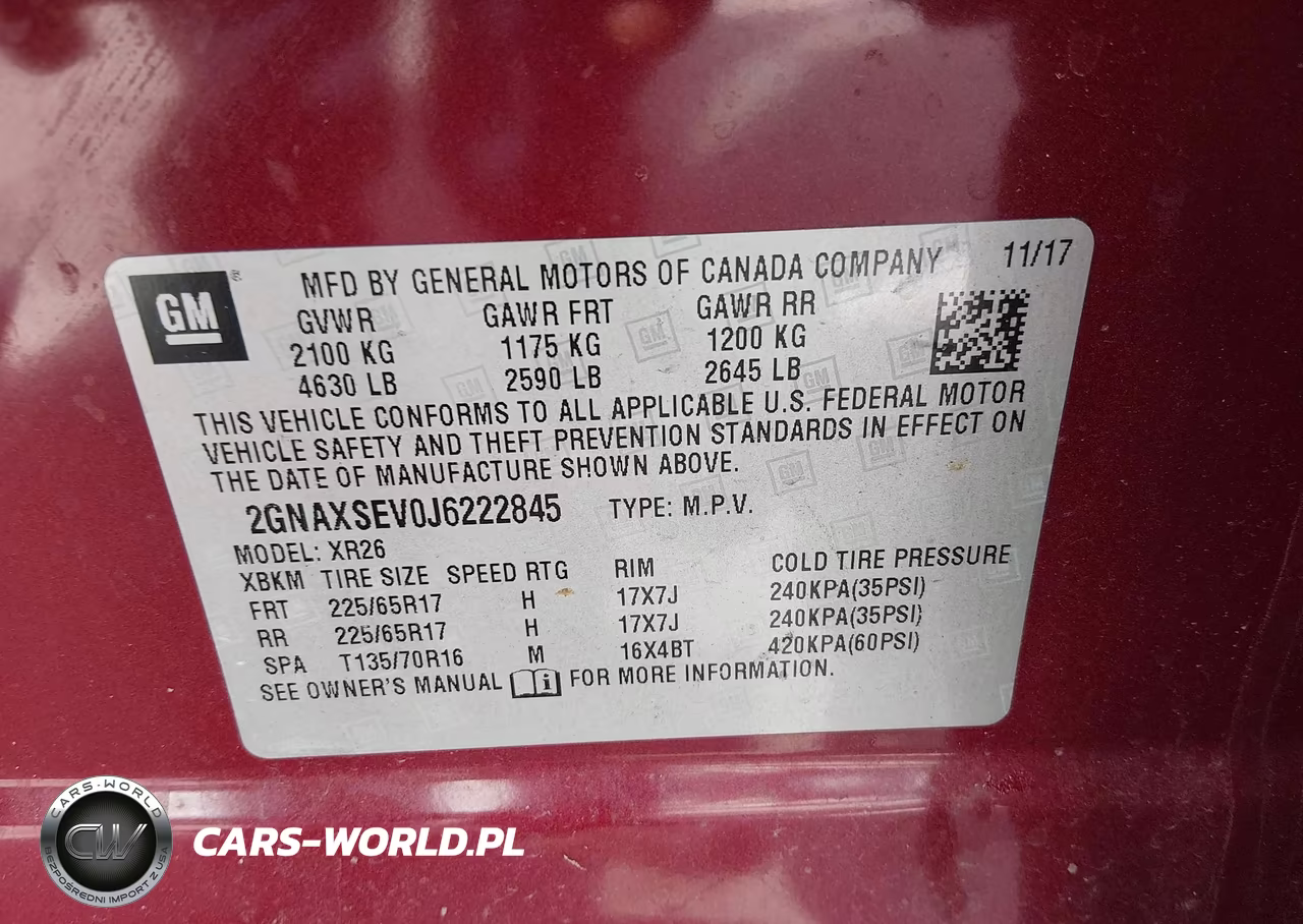 2018 Chevrolet Equinox Lt VIN:2GNAXSEV0J6222845 - 9