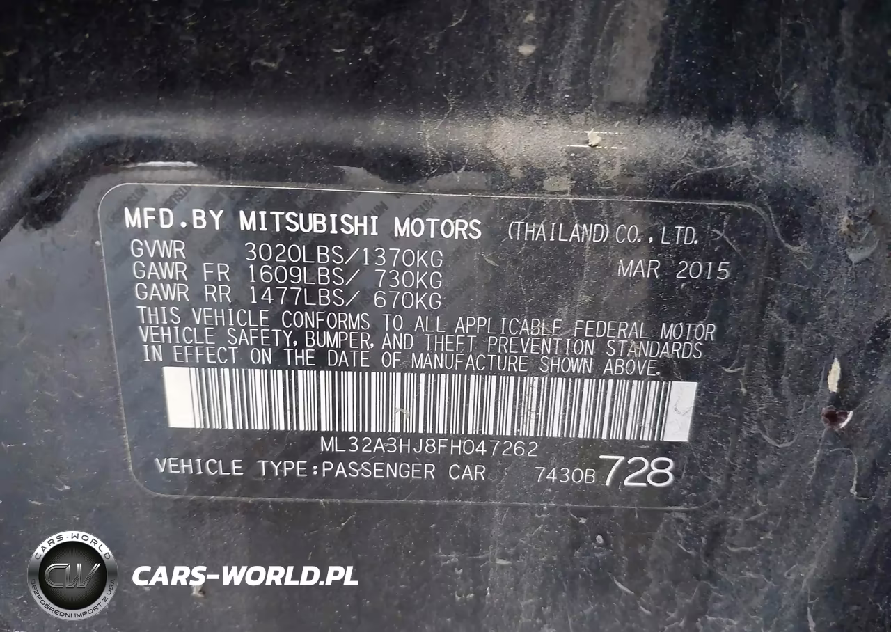 2015 Mitsubishi Mirage De VIN:ML32A3HJ8FH047262 - 9
