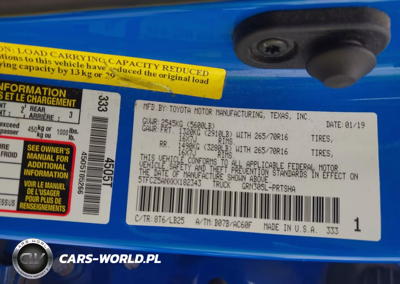 2019 Toyota Tacoma Trd Pro VIN:5TFCZ5ANXKX182343 - 8