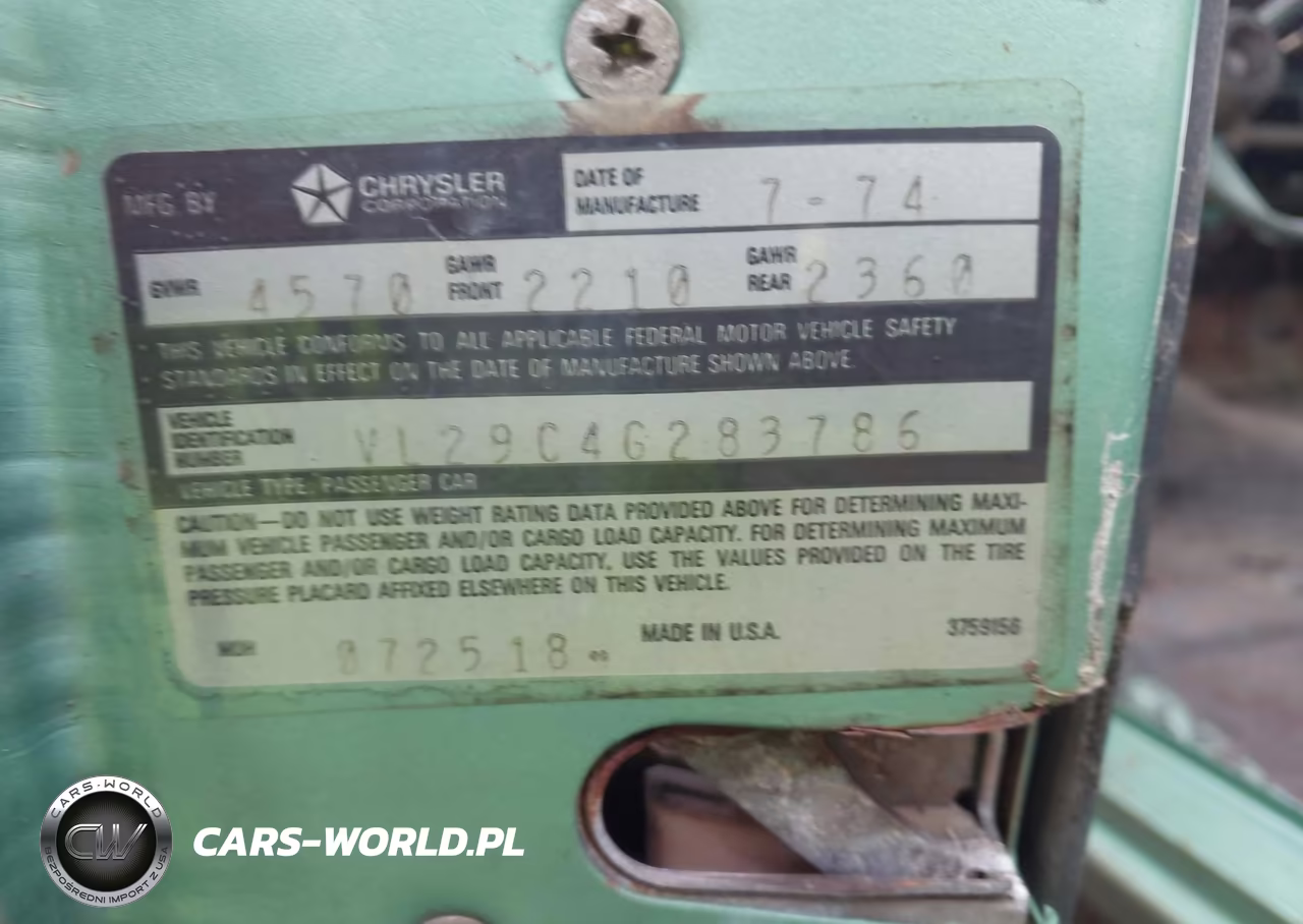 1974 Plymouth Other VIN:VLC29C4G283786 - 9