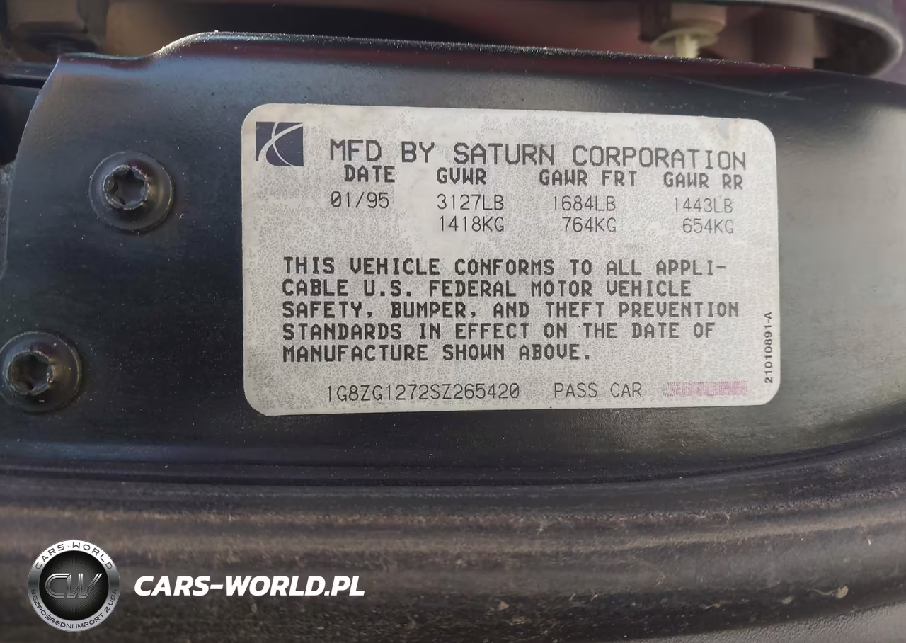 1995 Saturn Sc2 VIN:1G8ZG1272SZ265420 - 9