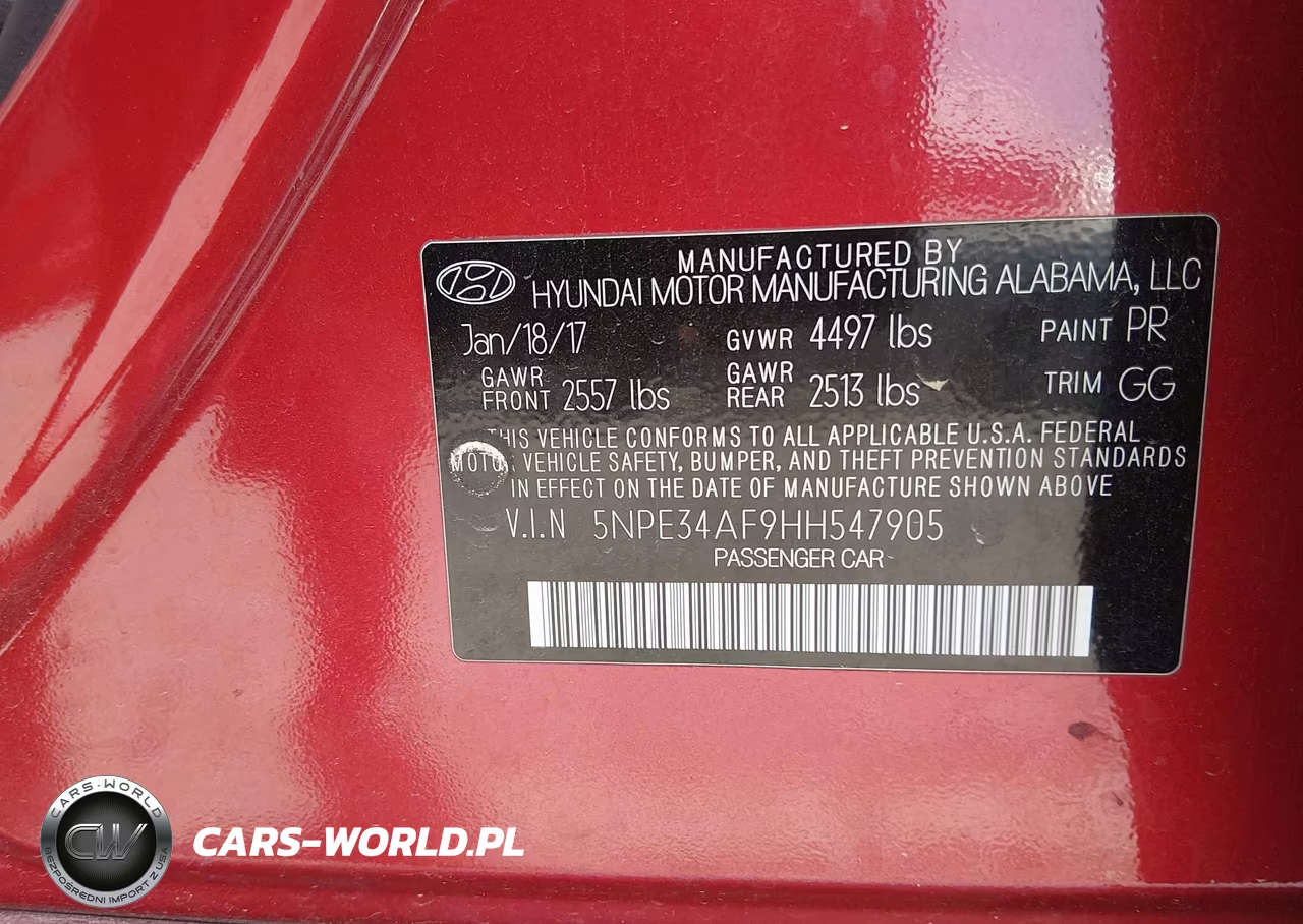 2017 Hyundai Sonata Sport VIN:5NPE34AF9HH547905 - 9
