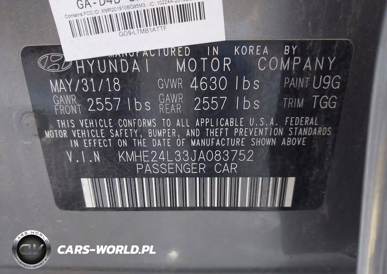 2018 Hyundai Sonata Hybrid Se VIN:KMHE24L33JA083752 - 9