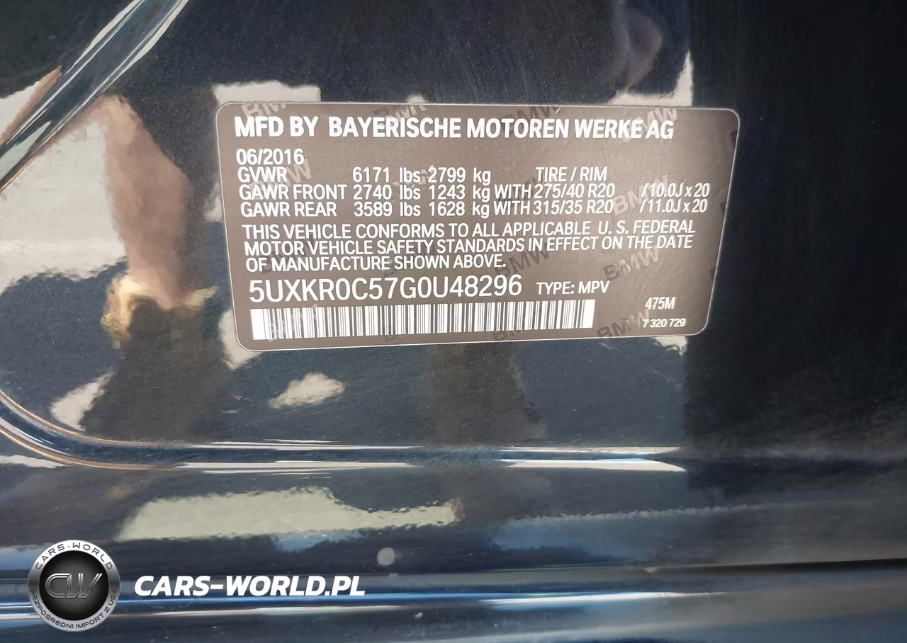 2016 BMW X5 xDrive35I VIN:5UXKR0C57G0U48296 - 9