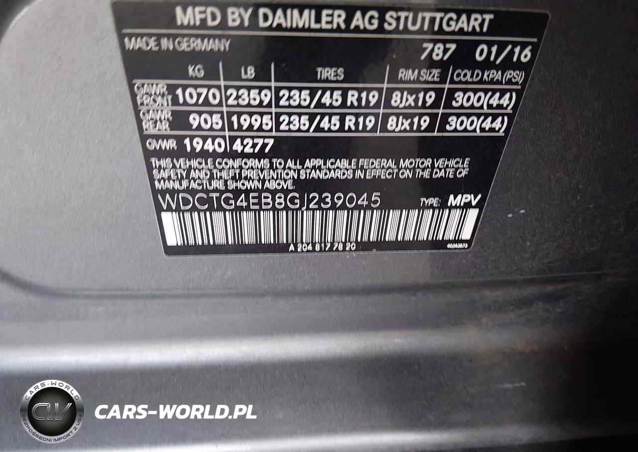 2016 Mercedes-Benz Gla 250 VIN:WDCTG4EB8GJ239045 - 9