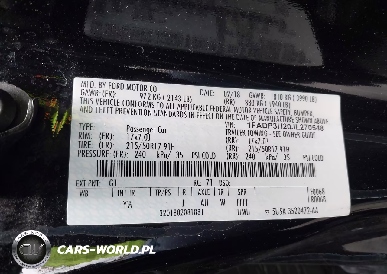 2018 Ford Focus Sel VIN:1FADP3H20JL270548 - 9