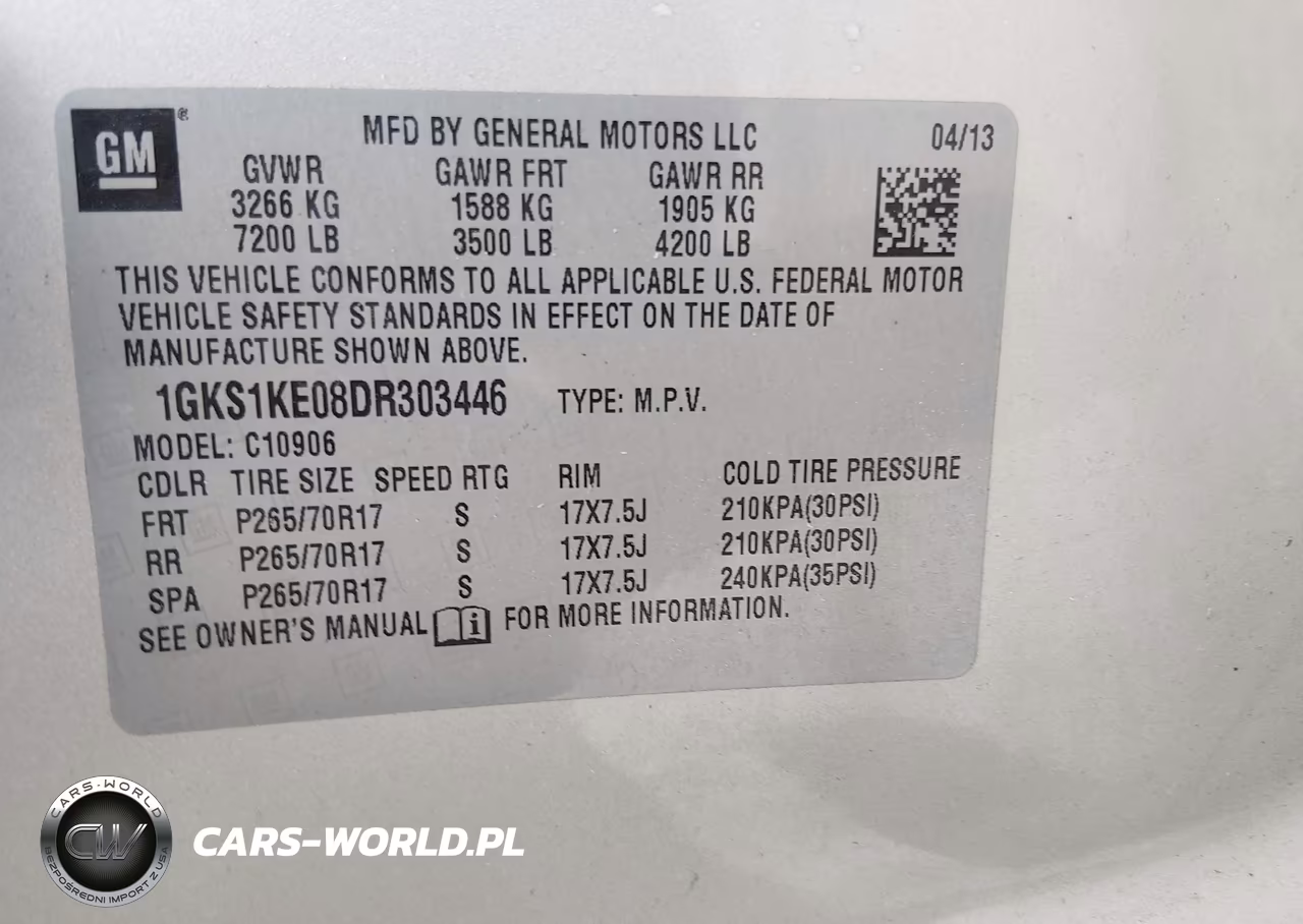 2013 GMC Yukon Xl 1500 Slt VIN:1GKS1KE08DR303446 - 9