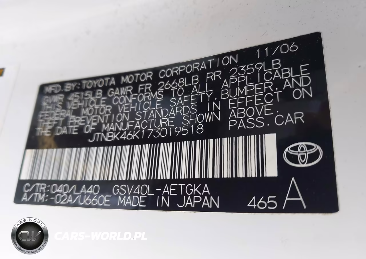 2007 Toyota Camry Xle V6 VIN:JTNBK46K173019518 - 9