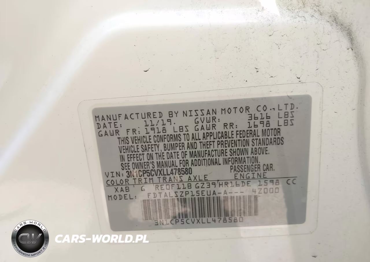 2020 Nissan Kicks Sv Xtronic Cvt VIN:3N1CP5CVXLL478580 - 9