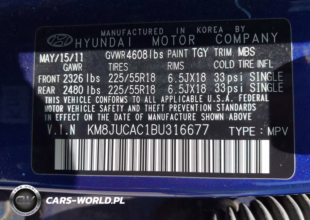 2011 Hyundai Tucson Limited VIN:KM8JUCAC1BU316677 - 9
