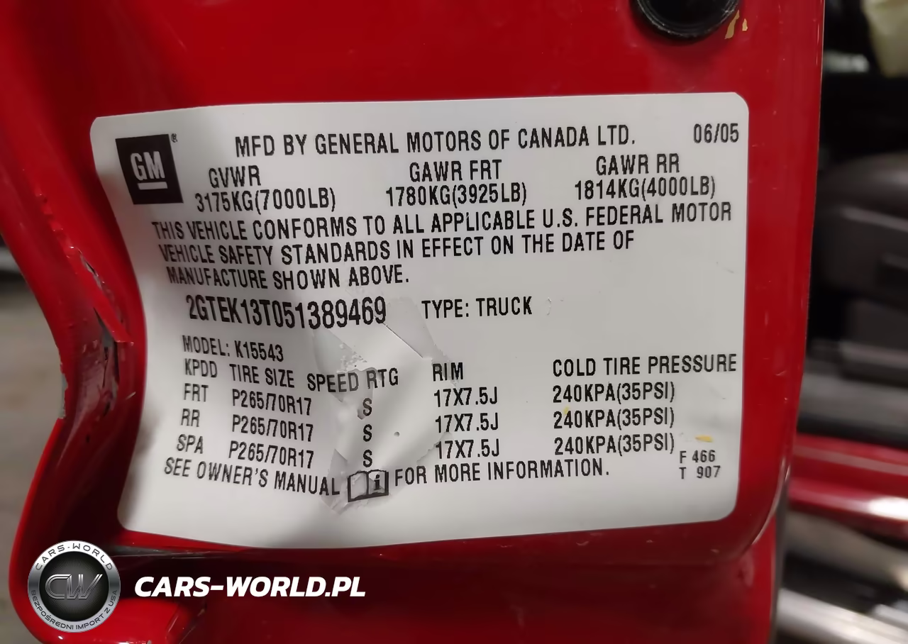 2005 GMC Sierra 1500 Slt VIN:2GTEK13T051389469 - 9