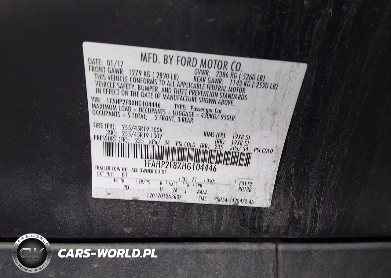 2017 Ford Taurus Limited VIN:1FAHP2F8XHG104446 - 9