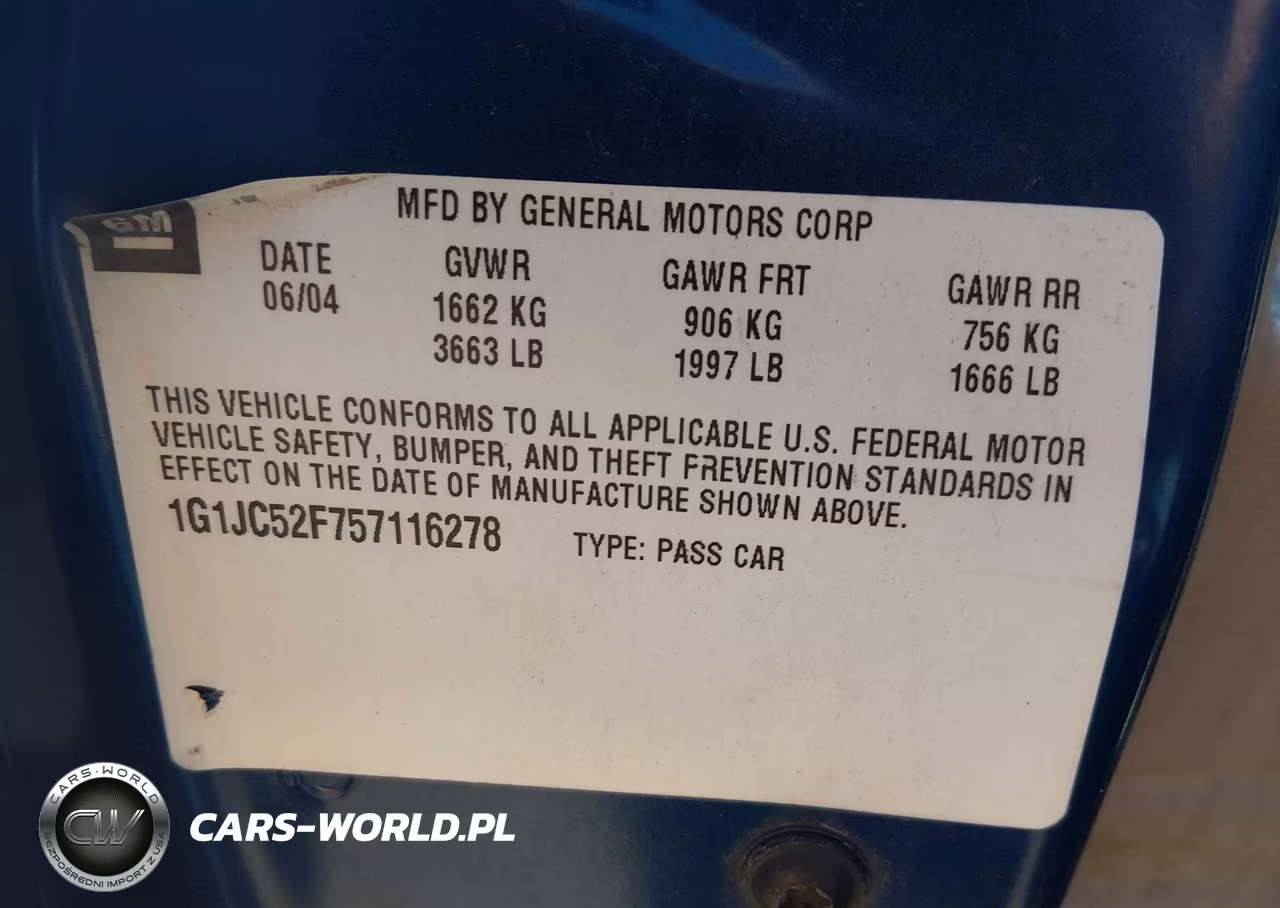 2005 Chevrolet Cavalier VIN:1G1JC52F757116278 - 9