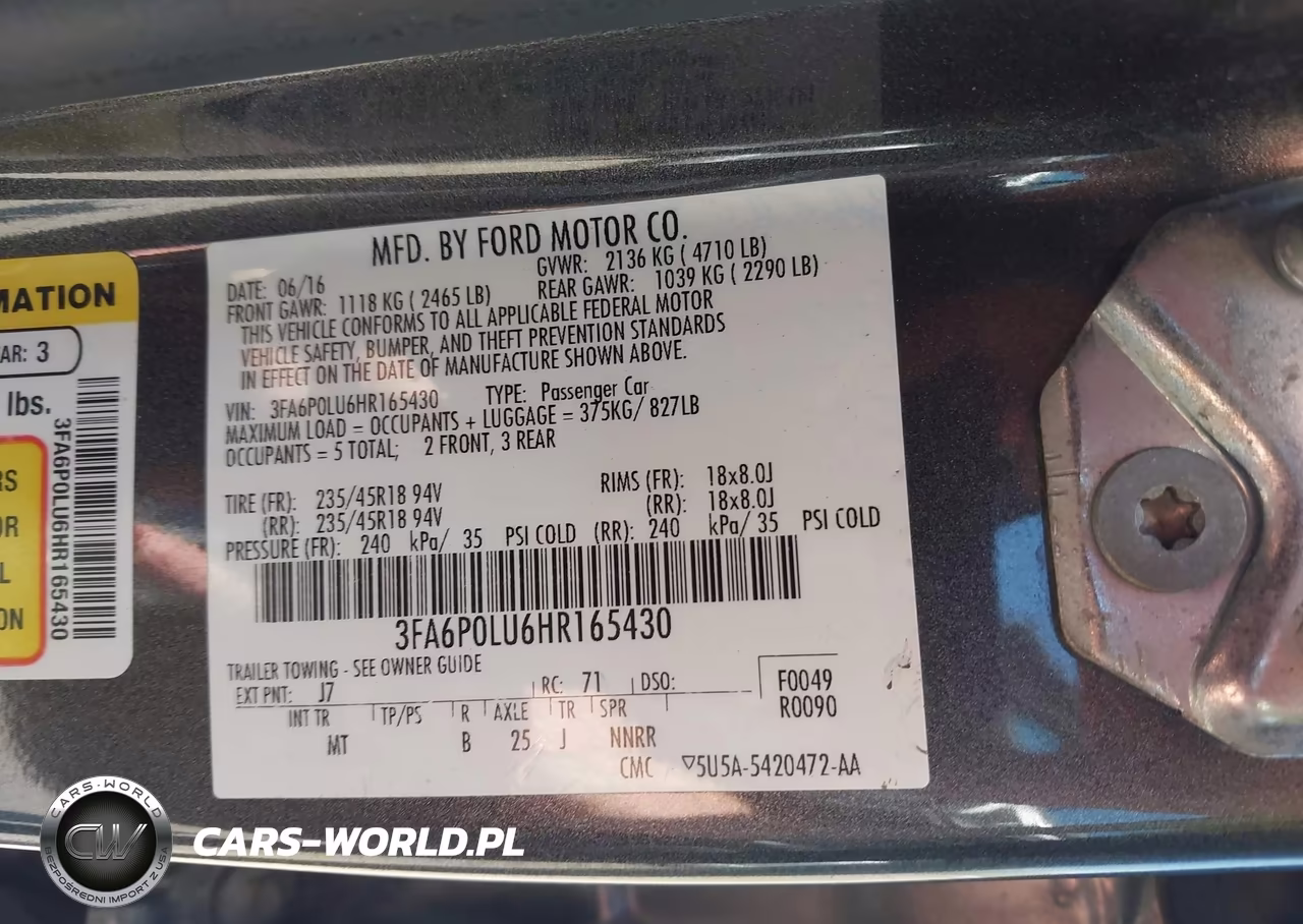 2017 Ford Fusion Hybrid Se VIN:3FA6P0LU6HR165430 - 9