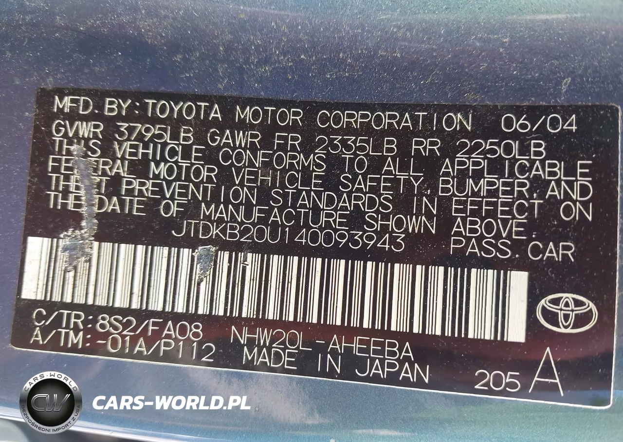 2004 Toyota Prius VIN:JTDKB20U140093943 - 9