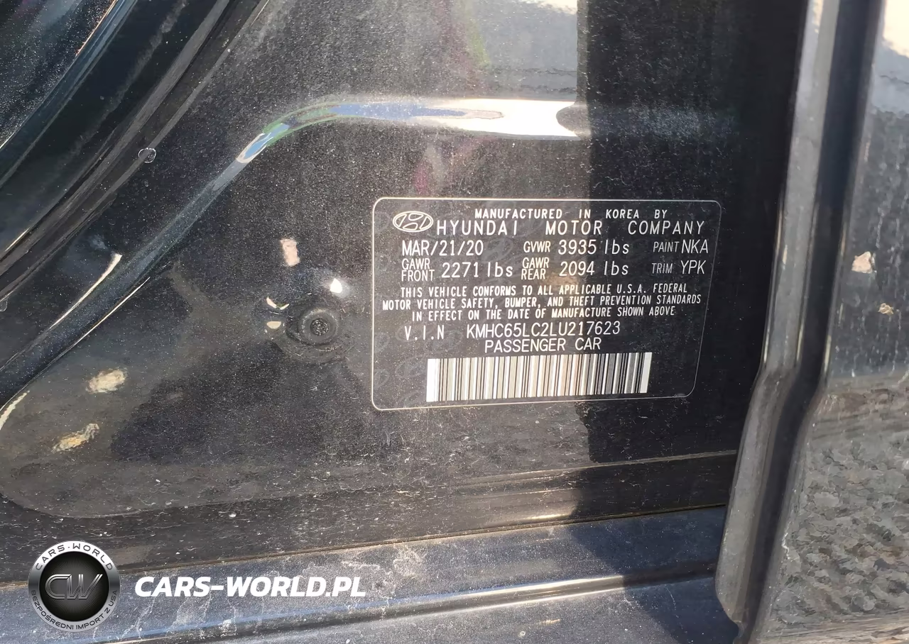2020 Hyundai Ioniq Hybrid Blue VIN:KMHC65LC2LU217623 - 9