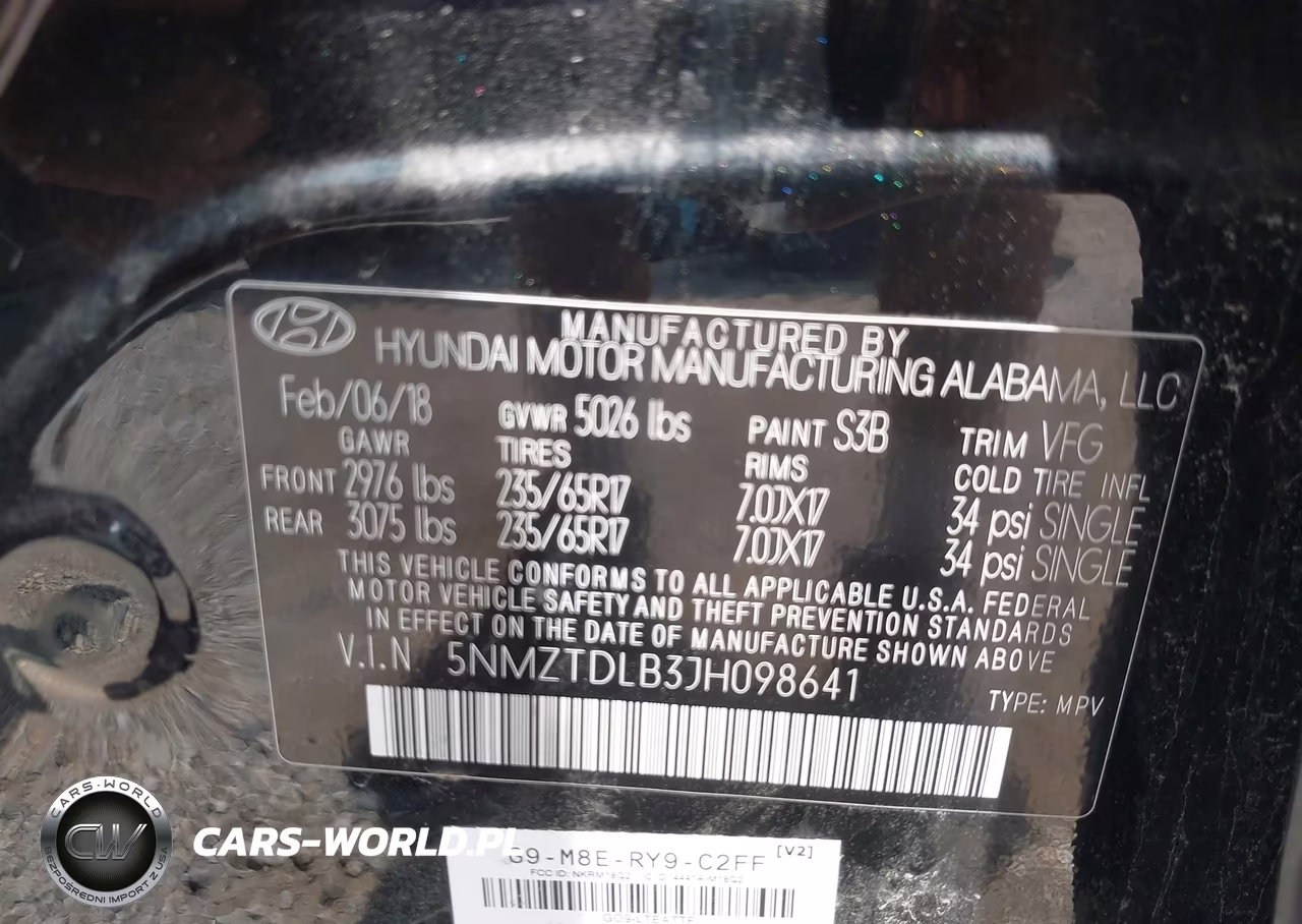 2018 Hyundai Santa Fe Sport 2.4L VIN:5NMZTDLB3JH098641 - 9