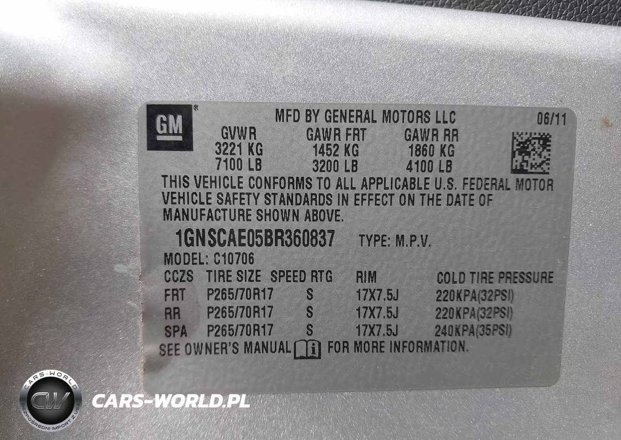 2011 Chevrolet Tahoe Ls VIN:1GNSCAE05BR360837 - 8