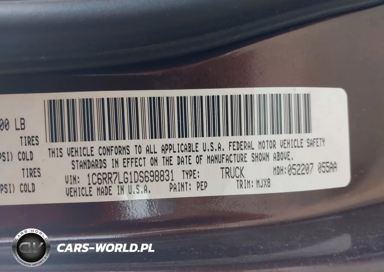 2013 Ram 1500 Slt VIN:1C6RR7LG1DS698831 - 9