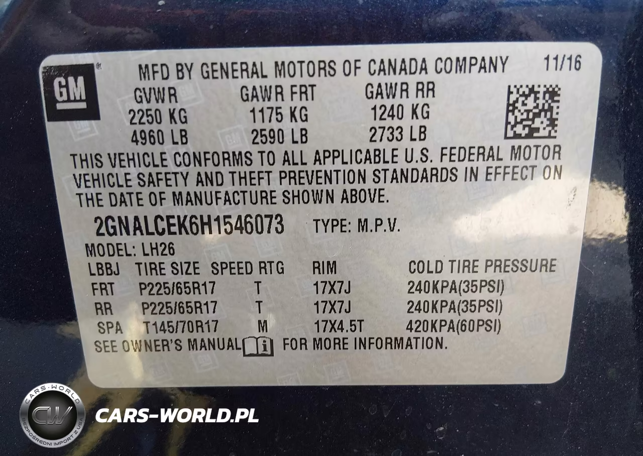 2017 Chevrolet Equinox Lt VIN:2GNALCEK6H1546073 - 9