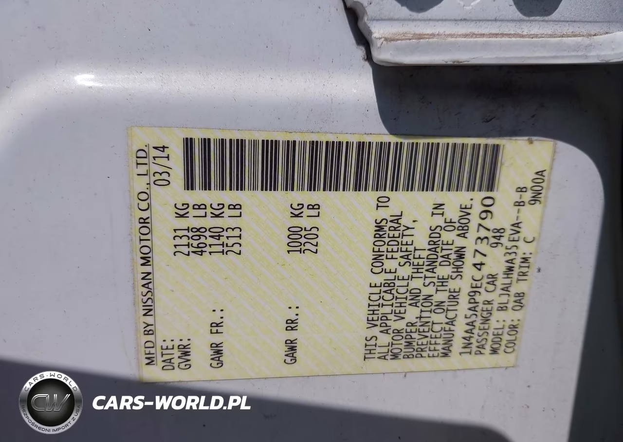 2014 Nissan Maxima 3.5 Sv VIN:1N4AA5AP9EC473790 - 9