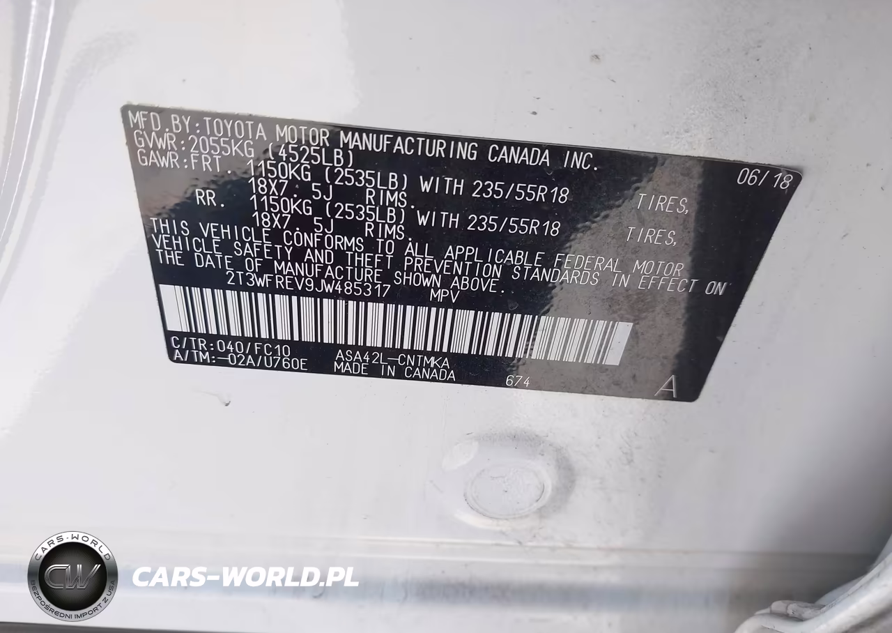 2018 Toyota Rav4 Adventure VIN:2T3WFREV9JW485317 - 9