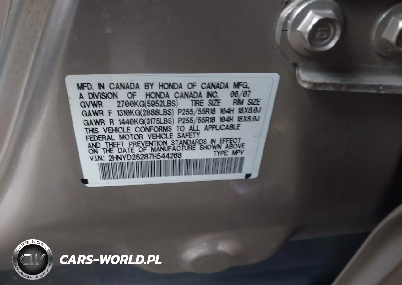 2007 Acura Mdx VIN:2HNYD28287H544268 - 9