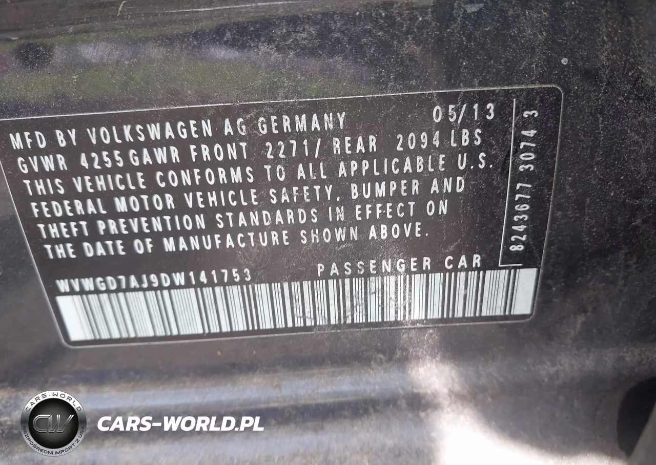 2013 Volkswagen Gti Wolfsburg Edition VIN:WVWGD7AJ9DW141753 - 9