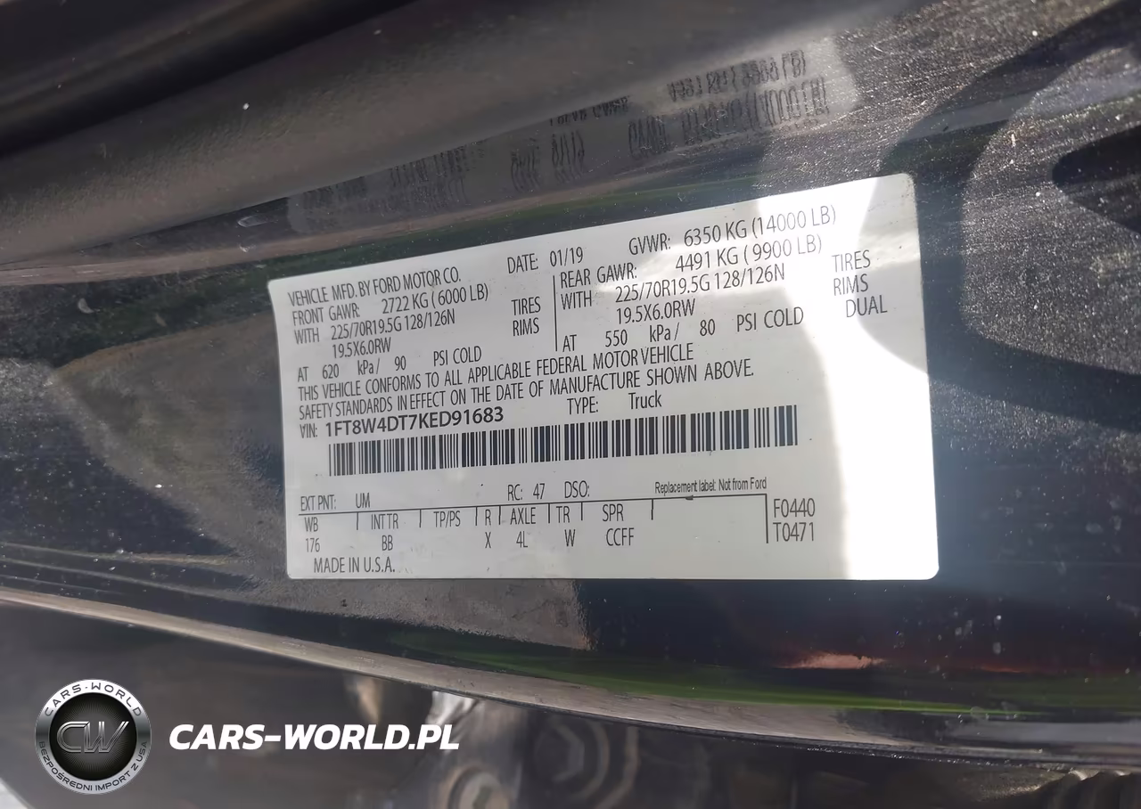 2019 Ford F-450 Platinum VIN:1FT8W4DT7KED91683 - 9